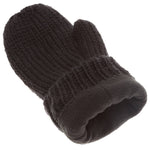 Winter Gloves Cable Knit Mittens with Fleece Lined - BLACK-Accessories- Hometown Style HTS, women's in store and online boutique located in Ingersoll, Ontario
