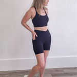 Bestie 6" Biker Short - Onyx- Hometown Style HTS, women's in store and online boutique located in Ingersoll, Ontario