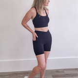 Bestie 6" Biker Short - Onyx- Hometown Style HTS, women's in store and online boutique located in Ingersoll, Ontario