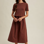 Mixed Media Sweater Midi Dress-dress- Hometown Style HTS, women's in store and online boutique located in Ingersoll, Ontario