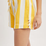 Stripe Short - Yellow-Shorts- Hometown Style HTS, women's in store and online boutique located in Ingersoll, Ontario