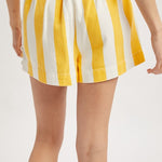 Stripe Short - Yellow-Shorts- Hometown Style HTS, women's in store and online boutique located in Ingersoll, Ontario