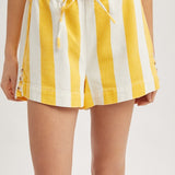 Stripe Short - Yellow-Shorts- Hometown Style HTS, women's in store and online boutique located in Ingersoll, Ontario