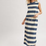 Stripe Set - Navy-Casual Dresses- Hometown Style HTS, women's in store and online boutique located in Ingersoll, Ontario