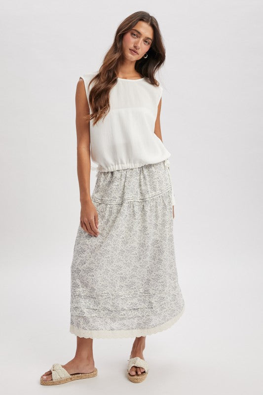 Side Tie Sleeveless Top - Off White-Casual Tops- Hometown Style HTS, women's in store and online boutique located in Ingersoll, Ontario