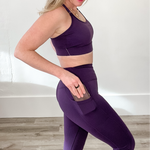 Bestie Leggings - Grape-leggings- Hometown Style HTS, women's in store and online boutique located in Ingersoll, Ontario
