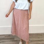 Floral Pleated Midi Skirt - Mauve-skirt- Hometown Style HTS, women's in store and online boutique located in Ingersoll, Ontario