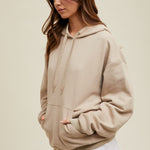 Cotton Hooded Sweatshirt - Taupe-sweater- Hometown Style HTS, women's in store and online boutique located in Ingersoll, Ontario