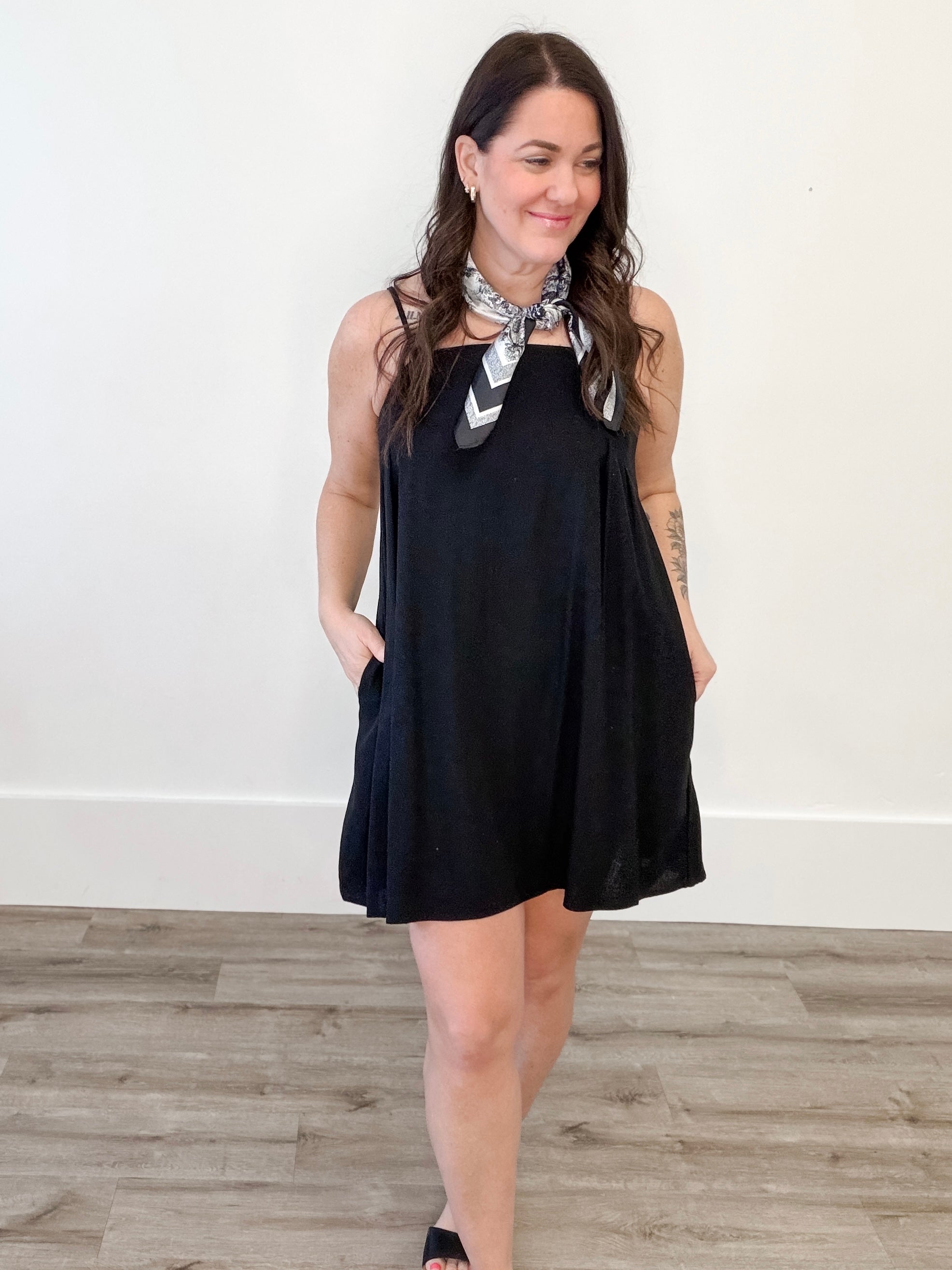 Casual Dresses - Black-Casual Dresses- Hometown Style HTS, women's in store and online boutique located in Ingersoll, Ontario