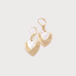 DOUBLE HEART EARRINGS ON HOOKS-Accessories- Hometown Style HTS, women's in store and online boutique located in Ingersoll, Ontario