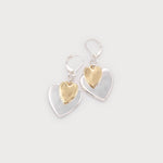 DOUBLE HEART EARRINGS ON HOOKS-Accessories- Hometown Style HTS, women's in store and online boutique located in Ingersoll, Ontario