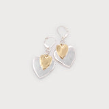 DOUBLE HEART EARRINGS ON HOOKS-Accessories- Hometown Style HTS, women's in store and online boutique located in Ingersoll, Ontario