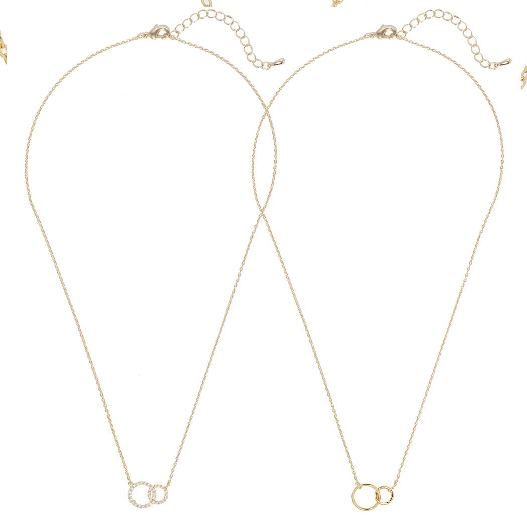 Gold-Dipped Friendship Necklace Set-Accessories- Hometown Style HTS, women's in store and online boutique located in Ingersoll, Ontario