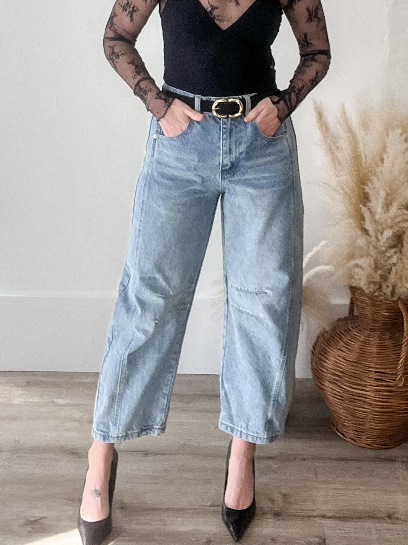 Baggy Barrel Jeans-jeans- Hometown Style HTS, women's in store and online boutique located in Ingersoll, Ontario