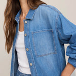 ERIN DENIM JACKET - Dreamstate-Casual Tops- Hometown Style HTS, women's in store and online boutique located in Ingersoll, Ontario