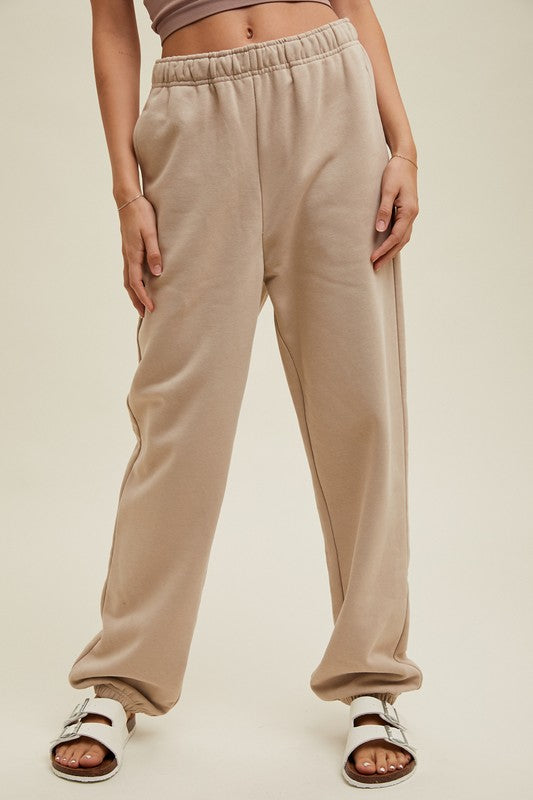 Jogger Sweatpants - Taupe-Pants- Hometown Style HTS, women's in store and online boutique located in Ingersoll, Ontario