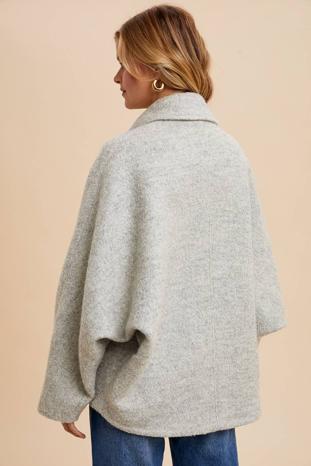 Boucle Jacket - Grey-Coat & Jackets- Hometown Style HTS, women's in store and online boutique located in Ingersoll, Ontario