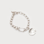 BRACELET ON ELASTIC WITH CRYSTAL AND METAL PIECE-Accessories- Hometown Style HTS, women's in store and online boutique located in Ingersoll, Ontario