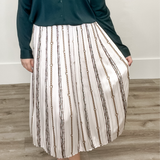 Chain Pleated Midi Skirt-skirt- Hometown Style HTS, women's in store and online boutique located in Ingersoll, Ontario