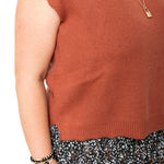 Sweater Vest - Rust-tops- Hometown Style HTS, women's in store and online boutique located in Ingersoll, Ontario