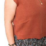 Sweater Vest - Rust-tops- Hometown Style HTS, women's in store and online boutique located in Ingersoll, Ontario