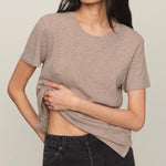 FOUNDATION SLUB TEE - Heather Ash-Casual Tops- Hometown Style HTS, women's in store and online boutique located in Ingersoll, Ontario