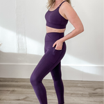Bestie Leggings - Grape-leggings- Hometown Style HTS, women's in store and online boutique located in Ingersoll, Ontario