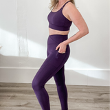 Bestie Leggings - Grape-leggings- Hometown Style HTS, women's in store and online boutique located in Ingersoll, Ontario