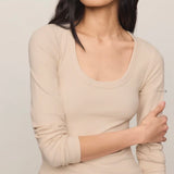 GREYSON SCOOP LS TEE - Chalk