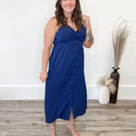 Front Tie Maxi Dress - Navy-dress- Hometown Style HTS, women's in store and online boutique located in Ingersoll, Ontario