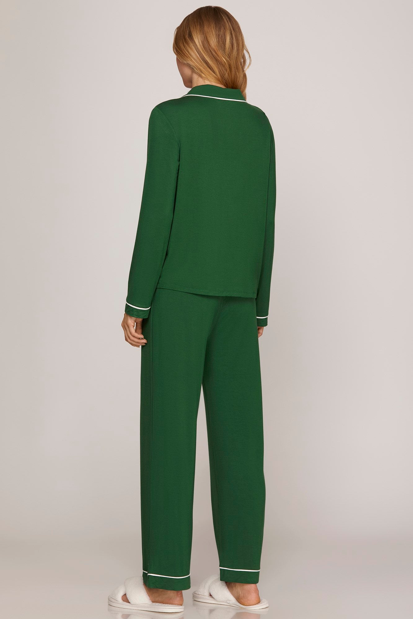 Long Sleeve PJ's - Green-gift- Hometown Style HTS, women's in store and online boutique located in Ingersoll, Ontario