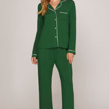 Long Sleeve PJ's - Green-gift- Hometown Style HTS, women's in store and online boutique located in Ingersoll, Ontario