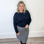 Ribbed Long Sleeve - Black- Hometown Style HTS, women's in store and online boutique located in Ingersoll, Ontario