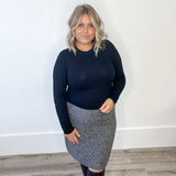Ribbed Long Sleeve - Black- Hometown Style HTS, women's in store and online boutique located in Ingersoll, Ontario