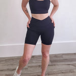 Bestie 6" Biker Short - Onyx- Hometown Style HTS, women's in store and online boutique located in Ingersoll, Ontario
