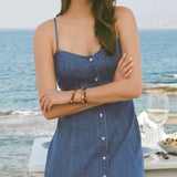 ANGEL EYES DENIM MINI DRESS-Casual Dresses- Hometown Style HTS, women's in store and online boutique located in Ingersoll, Ontario
