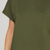 Drop Short Sleeve Top - Olive-Casual Tops- Hometown Style HTS, women's in store and online boutique located in Ingersoll, Ontario
