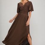 Metallic Maxi Dress-Special Occasion Dress- Hometown Style HTS, women's in store and online boutique located in Ingersoll, Ontario