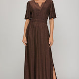 Metallic Maxi Dress-Special Occasion Dress- Hometown Style HTS, women's in store and online boutique located in Ingersoll, Ontario