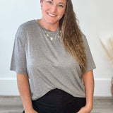The Camilla Top - Grey-Casual Tops- Hometown Style HTS, women's in store and online boutique located in Ingersoll, Ontario