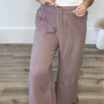 Cotton Jogger Pants - Mushroom-Pants- Hometown Style HTS, women's in store and online boutique located in Ingersoll, Ontario