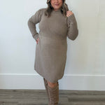 NONINA DRESS 2 - Caribou Melange-Casual Dresses- Hometown Style HTS, women's in store and online boutique located in Ingersoll, Ontario