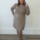 NONINA DRESS 2 - Caribou Melange-Casual Dresses- Hometown Style HTS, women's in store and online boutique located in Ingersoll, Ontario
