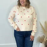 A Little Love Sweater - Red-Sweater- Hometown Style HTS, women's in store and online boutique located in Ingersoll, Ontario