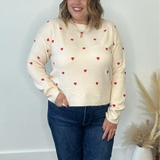 A Little Love Sweater - Red-Sweater- Hometown Style HTS, women's in store and online boutique located in Ingersoll, Ontario