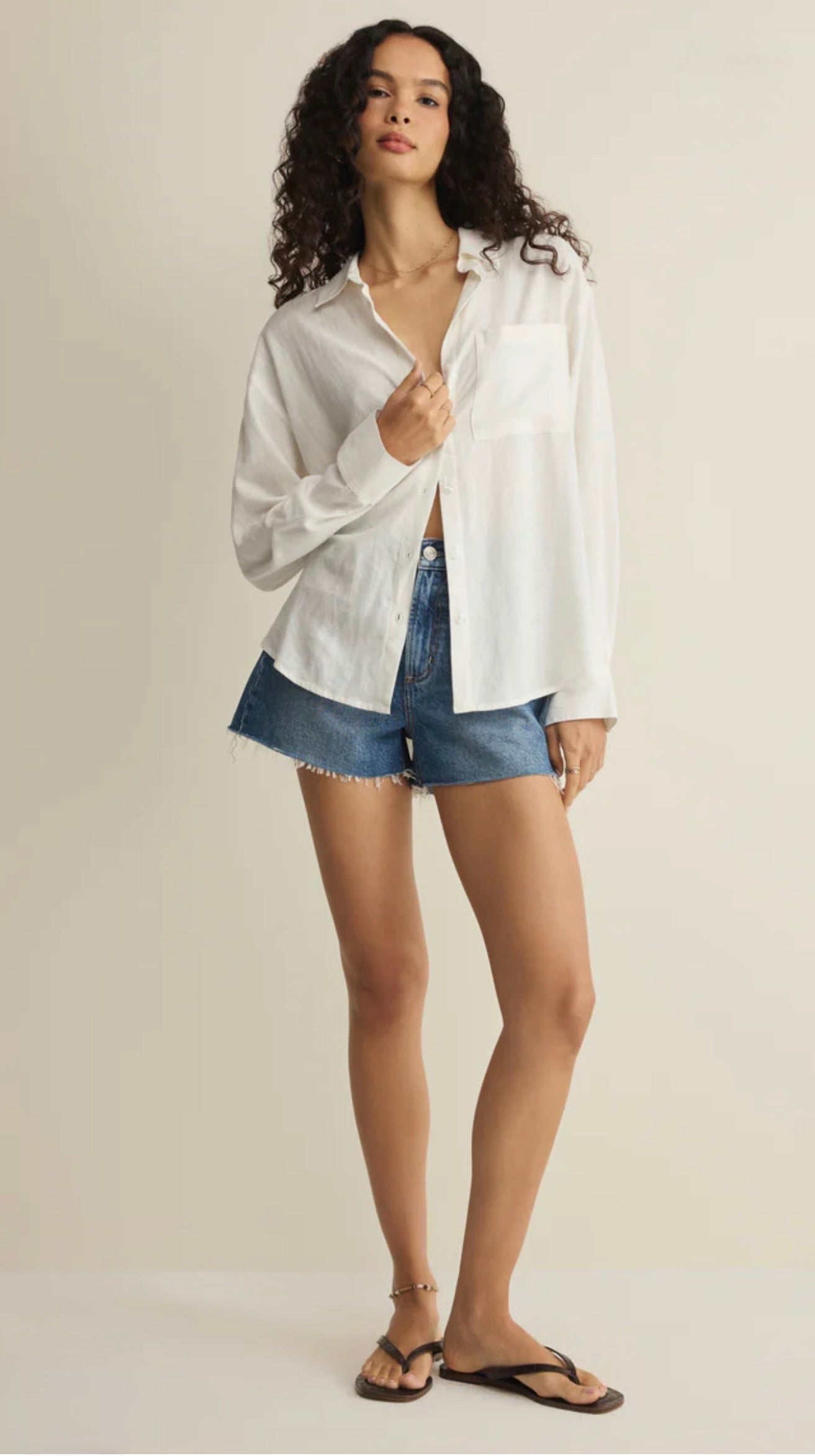 THE PERFECT BUTTON UP-Casual Tops- Hometown Style HTS, women's in store and online boutique located in Ingersoll, Ontario