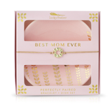 Bracelet + Dish Set - Best Mom Ever - Round dish/Card Box- Hometown Style HTS, women's in store and online boutique located in Ingersoll, Ontario