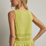 Textured Sweater Tank Top - Lime-Casual Tops- Hometown Style HTS, women's in store and online boutique located in Ingersoll, Ontario