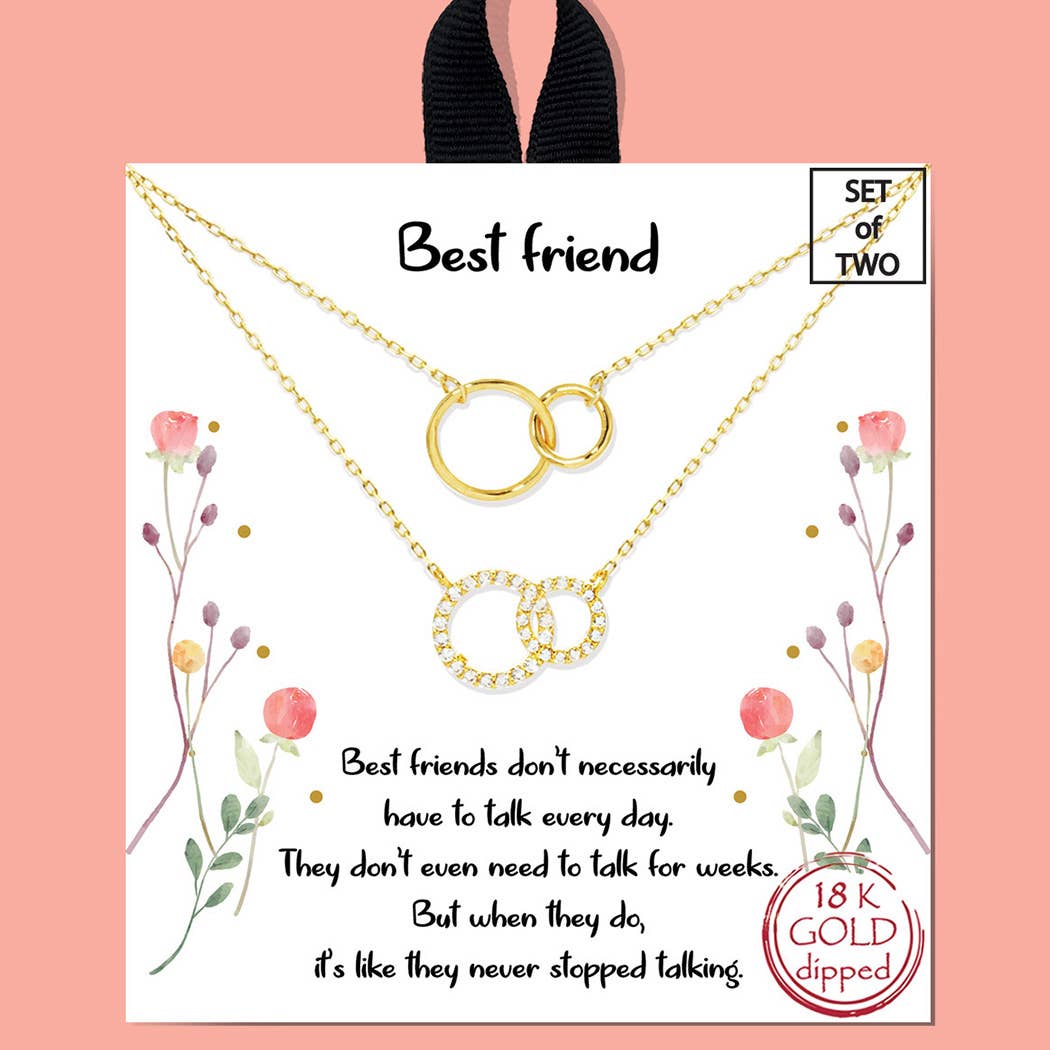 Gold-Dipped Friendship Necklace Set-Accessories- Hometown Style HTS, women's in store and online boutique located in Ingersoll, Ontario
