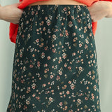 Floral Mini Skirt - Green-Skirt- Hometown Style HTS, women's in store and online boutique located in Ingersoll, Ontario